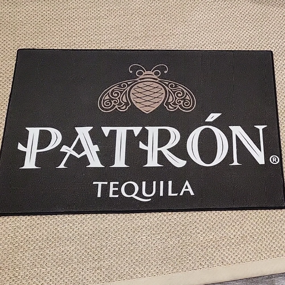 Patron-Black and White Door Mat